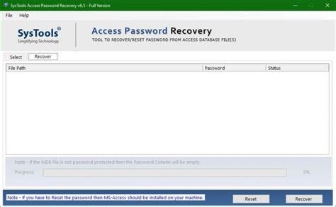 SysTools Access Recovery 5.3